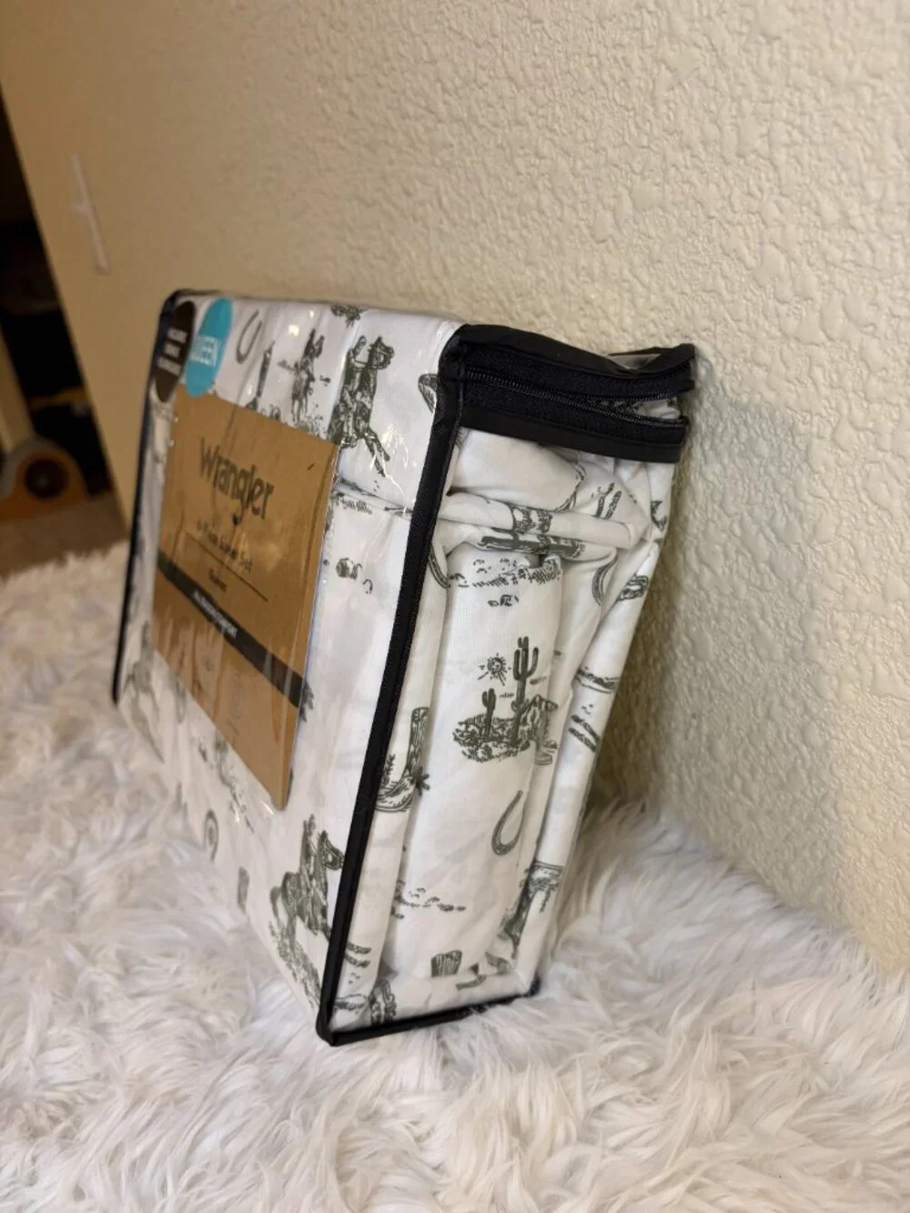 Wrangler Queen 6 Piece Sheet Set Cowboy Rodeo Western Horses NWT